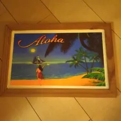 Aloha ハワイアンアート 木製フレーム