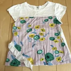コムサフィユ　花柄Tシャツ　130cmのサムネイル