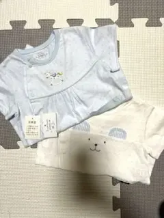 【新品タグ付】PampleMousse. ロンパース2枚セット ファミリア風