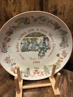 ピーターラビット 1984年　クリスマスプレート　ウエッジウッド　美品　希少品