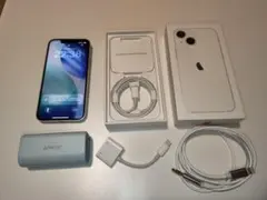 iPhone 13 mini 256GB ホワイト 本体 Anker付き