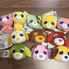 お茶犬　お茶猫　サクラ　ミン　ぬいぐるみ　キーホルダー　マスコット11体セット