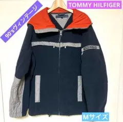 90's  TOMMY HILFIGER フルジップパーカー　Mサイズ