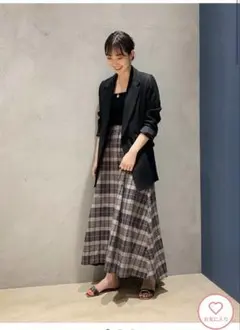 カレンソロジー　チェックフレアロングスカートのサムネイル