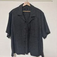 未使用　H&M ストライプ柄 半袖シャツ XLサイズ（US）