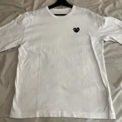 COMME des GARCONS PLAY 長袖Tシャツ XL 白 黒ハートのサムネイル