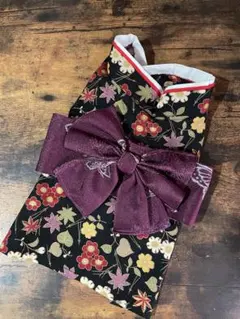 犬服　シックなお着物＆作り帯セット