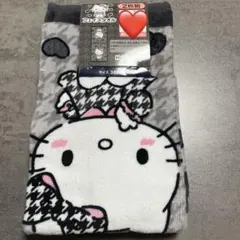 しまむら　サンリオ　ハローキティ　モノトーン　千鳥格子　フェイスタオル　2枚組のサムネイル