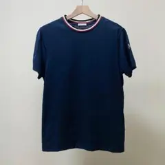MONCLER Tシャツ ネイビー 首元トリコロールのサムネイル