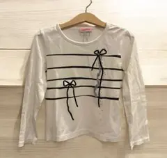 ファミリア120cm 長袖ロンT白