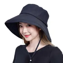 【サンレニンぐ] UVカット 帽子 吸汗速乾 つば広 紫外線対　ベージュ