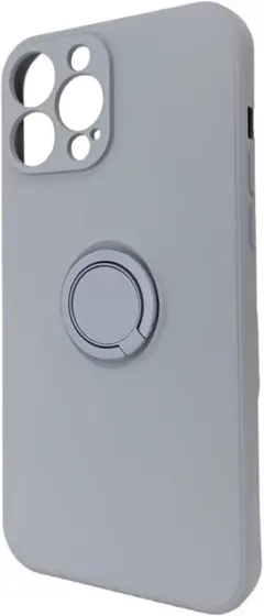 ⭐️ iPhone12Proスマホケース スマホカバー　スマホリング付　グレー