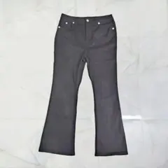 ZOZO ゾゾ フレアパンツ 黒 Lサイズ レディース デニム ストレッチ 美脚のサムネイル