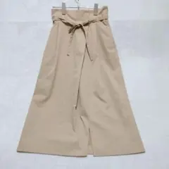 ビームスハート フレアスカート リボンベルト ベージュ（M）