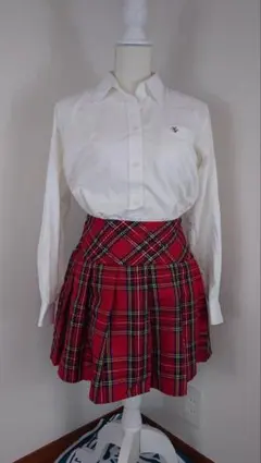 制服 コスプレ衣装 赤白チェック