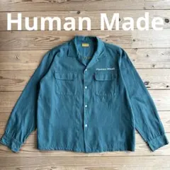 Human Made bowling shirt, green, size L