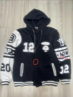 AAPE BY A BATHING APE スタジャン フード付 ブラック M - メルカリ