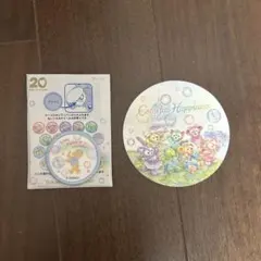 ダッフィー andフレンズ ディズニーシー ランダムコースター&ワッペン セット
