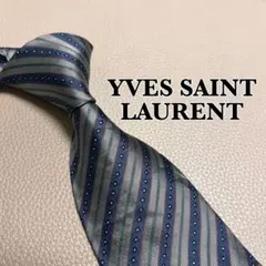 【美品】 サンローラン ネクタイ　ストライプ ビジネス　スーツ　シルク
