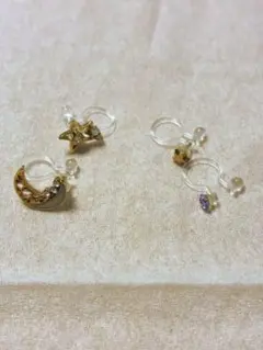 ノンホールピアス　樹脂　アシンメトリー