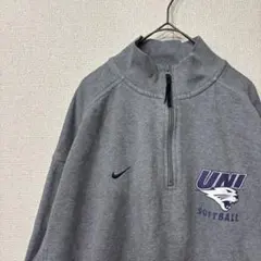 ナイキ　スウェット　ハーフジップ　チーム　ロゴ　アメリカ古着　L 3566