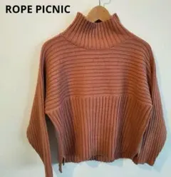 温かい！可愛いデザイン♡ROPE PICNICニットタートルネックセーター