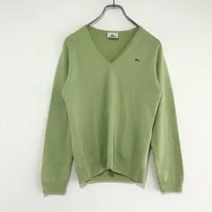 n1381【ラコステ】 LACOSTE ウール100% Vネック ニット