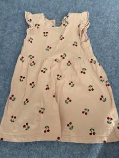 チェリー柄ピンクワンピース