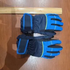 キッズ用 スキーグローブ 手袋 ブルー 紺色