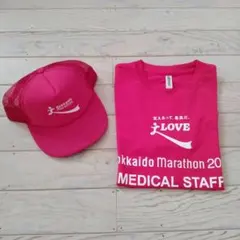 北海道マラソン　2026　メディカルスタッフ　Tシャツ　キャップ　S