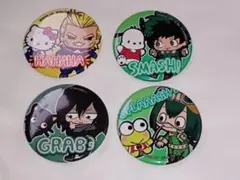 僕のヒーローアカデミア×サンリオキャラクターズ トレーディング缶バッジ 4個