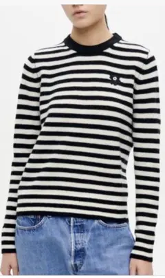 ストライプニットセーター