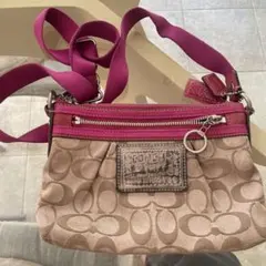 COACH ショルダーバッグ ベージュ/ピンク
