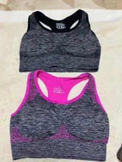 【最終価格】スポーツブラ 2点セット Sサイズ 黒 ピンク