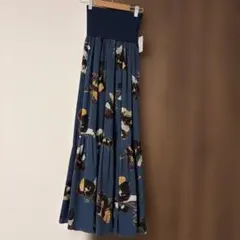 ヤマダヤAga アーガ　 花柄フレアロングスカート サイズ38