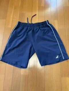 バボラ　ネイビー サイドストライプ ハーフパンツ