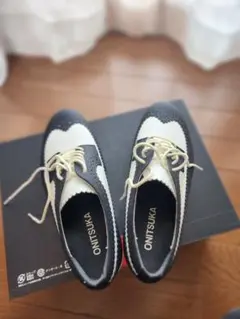 ONITSUKA 厚底ローファー ホワイト/ブラック