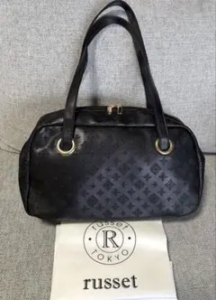 完売品 極美品 russet ミニボストンショルダーバッグ ブラック 完売品 極美品 russet ミニボストンショルダーバッグ ブラック