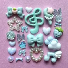 ウィッシュコア♡ネイルパーツセット♡立体♡デコパーツ♡音符、星、ハート、雲41のサムネイル