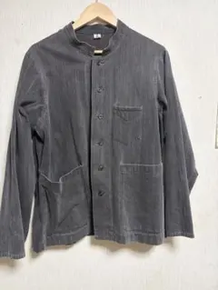 40s 50s フレンチ ブッチャーコート VポケHBTヴィンテージ 古着 50s ブッチャージャケット Vポケ フレンチ ダブルブレスト 千鳥格