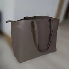 ブラウン トートバッグ 合成皮革