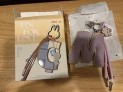 ラブブ PIN FOR LOVE イニシャル　アルファベット　キーリング　M