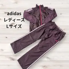 adidas ジャージ上下セット Lサイズ 紫