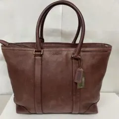COACH コーチ トートバッグ ブリーカー チャーム付 レザー カーキ A4