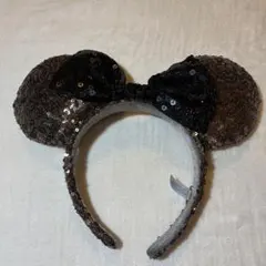【値下げ中】東京ディズニーリゾート ミッキーミニー スパンコールカチューシャ黒