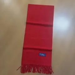 赤 100%カシミヤ マフラー