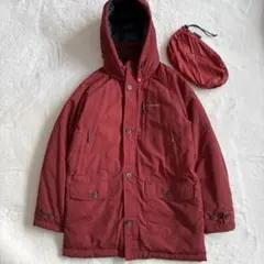 【美品】モンベル ハスキーコート ダウン メンズM レッド