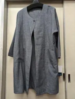 秋物　Everafter オシャレスッキリ　ロング丈　ワンボタントッパー