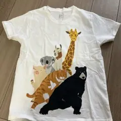 グラニフ　tシャツ 動物園　アニマル　アニマルトレイン　160 S SSのサムネイル