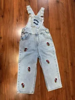 【美品】ZARA ディズニーコラボ デニム オーバーオール 104cm